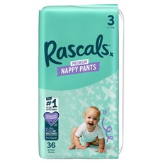 Rascals 頂級褲型紙尿褲, 36張, 3階段
