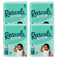 Rascals 優質棉柔舒適黏貼型尿布, 第2階段, 192片