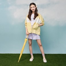 applepink 女童拼接撞色防風夾克 S301