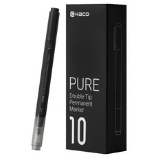 KaCO Pure 雙頭油性奇異筆, 10個, 黑色