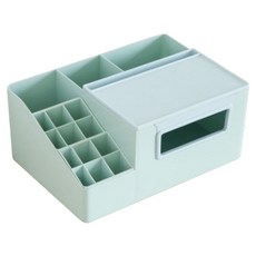 구디파이 다용도 칸분리형 필기도구 데스크 오거나이저, 블루, 1개
