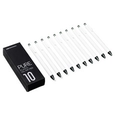 KaCO 柔軟觸感糖果中性筆 0.5mm 10入, 黑色, 1套