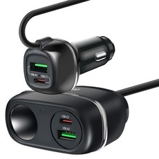 컴스 PD 102W 차량용 고속충전기, 블랙, SD151