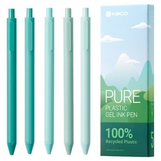 KaCO Green Hills 純粹中性筆 5入組 0.5mm, 1個, 綠色