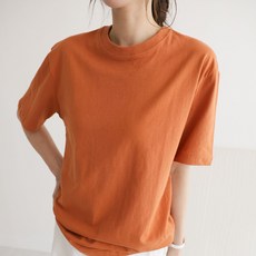 앤드스타일 여성용 베이직 순면 라운드넥 반팔 티셔츠 264471