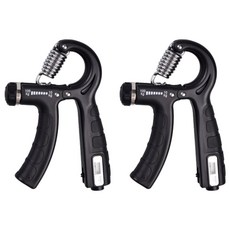 LEADER X Mellow Morandi 可調節智能計數握力器 10~100kg, 黑色, 2個