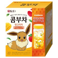 Damtuh 丹特 寶可夢康普茶 芒果荔枝 5g*20包+水瓶組, 20個, 1套, 5g