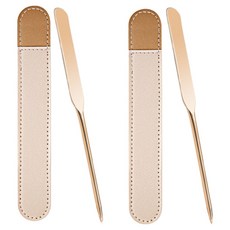 藍色貿易 304不鏽鋼彩妝調和刮棒, 2個, 玫瑰金