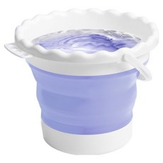 Moneyful折疊式矽膠筆筒水彩畫水桶, 紫色