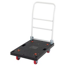 SKCAMEL 미끄럼방지 접이식 끌차 L형 카트 중형 75 x 46 x 88 cm, 1개, 블랙