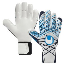 uhlsport Absolutgrip 貼合 HN 守門員手套 雙手套裝 UHL-101136401, 1套, 白色 + 黑色 + 藍色