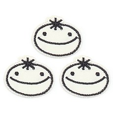 Button King 東大門鈕扣王 熱接著式刺繡迷你布貼, 小眼睛微笑, 3個