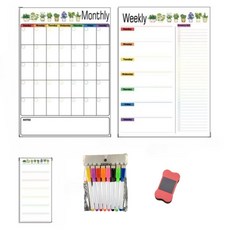 Second Best 精美素描留言板花盆白色套組, 磁鐵