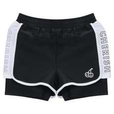 JCB 女童假兩件短褲防曬泳褲 S344