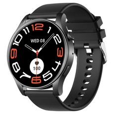 라플루 AOD기능 웨어러블 통화 스마트워치 22mm RS-06AMD, 블랙, 3.63cm, 블루투스