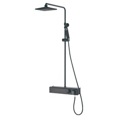 다인이엔지 두진 아이언 프리미엄 욕실 선반형 해바라기 샤워수전 리얼블랙 DB9090P 방문설치, 1개