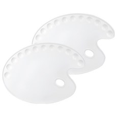 Deviart專業橢圓形塑膠調色盤 單色 400*290mm, 2個, 12個車位