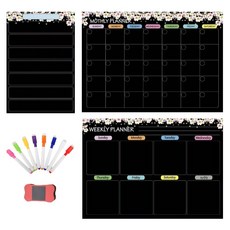 Second Best 漂亮素描留言板 小花黑色組合, 磁性