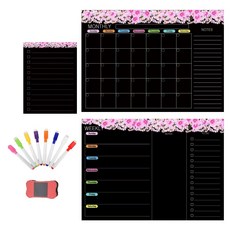 Second Best 可愛素描留言板 粉紅黑色組合, 磁鐵