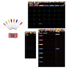 Second Best 精美素描留言板 落葉黑色套組, 磁鐵