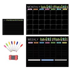 Second Best 可愛素描留言板 仙人掌黑色組合, 磁鐵