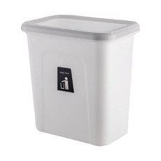 AHOYE 大容量壁掛垃圾桶 9L 廚房收納好幫手, 白色, 1個