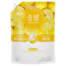 순샘 베이킹소다 레몬 주방세제 리필, 1.6L, 1개