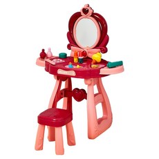 Modern House 兒童美妝 閃亮亮化妝台 + 迷你椅凳組, 1套, 粉紅色