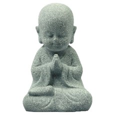 迪米斯僧人佛像, 1個, 石板灰 小僧人祈禱人造石