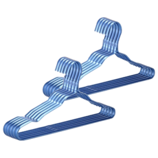 高質感鋁合金防鏽防滑衣架, 10個, 寶石藍