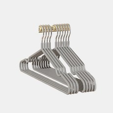 머니풀 컬러풀 논슬립 옷걸이 10p + 연결후크 6p 세트, 글로시 그레이(옷걸이), 1세트