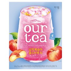 아워티 쟈뎅 납작 복숭아 콜드브루 티, 13.4g, 1개, 4개입