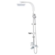 다인이엔지 두진 3 WAY 욕실 해바라기 샤워수전 화이트 DB3090 방문설치, 1개