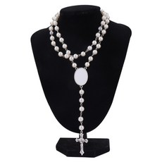 Dimis 基督教十字架項鍊, 1個, 白色