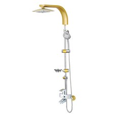 다인이엔지 두진 3 WAY 욕실 해바라기 샤워수전 골드 DB3090 방문설치, 1개