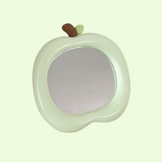 Memyu 蘋果彩妝重點立式桌鏡, 綠蘋果