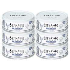 레츠케이트 전연령 고양이 오레오 블랙효모 컴플리트 뉴트리션 주식캔, 혼합맛, 80g, 6개