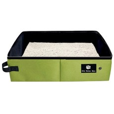 外出攜帶式貓砂盆, 綠色, 1個