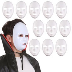 Party09 白色塑膠面具, 白色