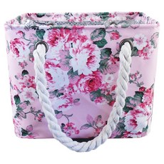 花朵便攜式沐浴籃, 粉色