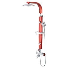 다인이엔지 두진 다용도 선반형 욕실 해바라기 레인 샤워수전 레드 DB5091 방문설치, 1개