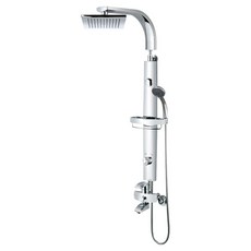 다인이엔지 두진 다용도 선반형 욕실 해바라기 레인 샤워수전 크롬 DB5091 방문설치, 1개