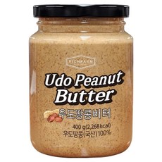 리치팜너트 우도땅콩버터, 1개, 400g