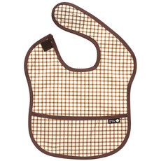 plie 防水副食品圍兜 2入, 1件, 22.棕色格紋