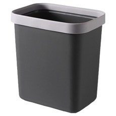 그린허그 봉투 고정 오픈 휴지통 7L, 블랙