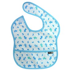 플리에 유아용 방수 이유식 턱받이, 하늘강아지, 1개