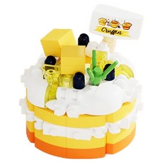 Homeflow 家居裝飾 DIY 奈米積木 甜蜜甜點 微型 DIY 套件, 1個, 07 芒果起司