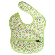 plie 防水副食品圍兜 2入, 1件, 38.淡綠底橘子