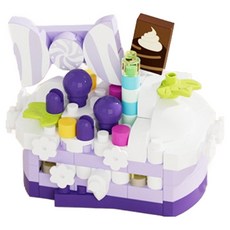 Homeflow 家居裝飾 DIY 奈米積木 甜蜜甜點 微型 DIY 套件, 1個, 04 芋頭砰