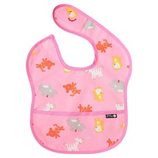 plie 防水副食品圍兜 2入, 1件, 47.粉底動物